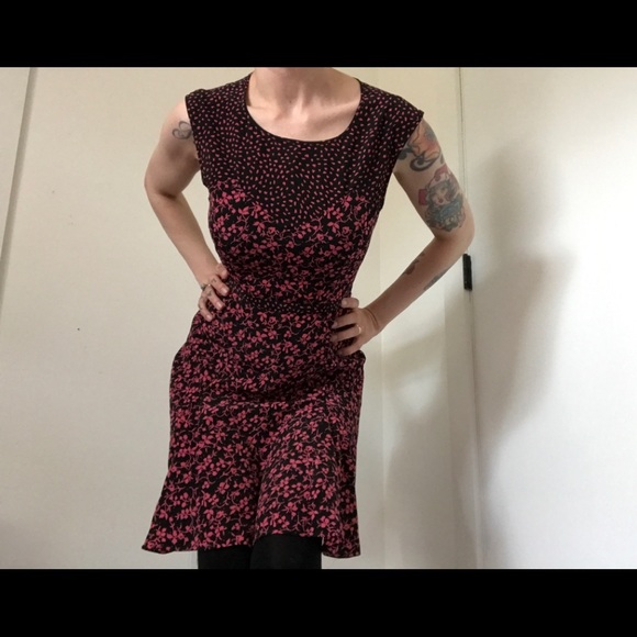 Reformed Pink & Black Floral Print Dress - Picture 5 of 13
